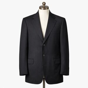 Ermenegildo Zegna Trofeo Black Wool Blazer Mens 40R Made in Switzerland